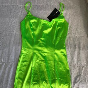 Neon Green Mini Dress
